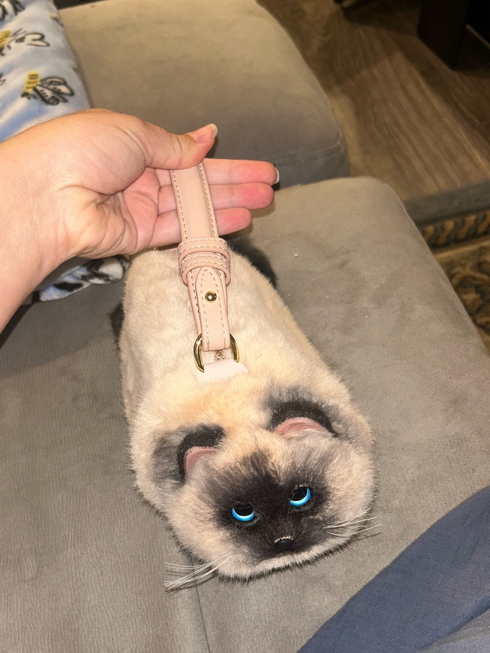 Siamese car plush purse
